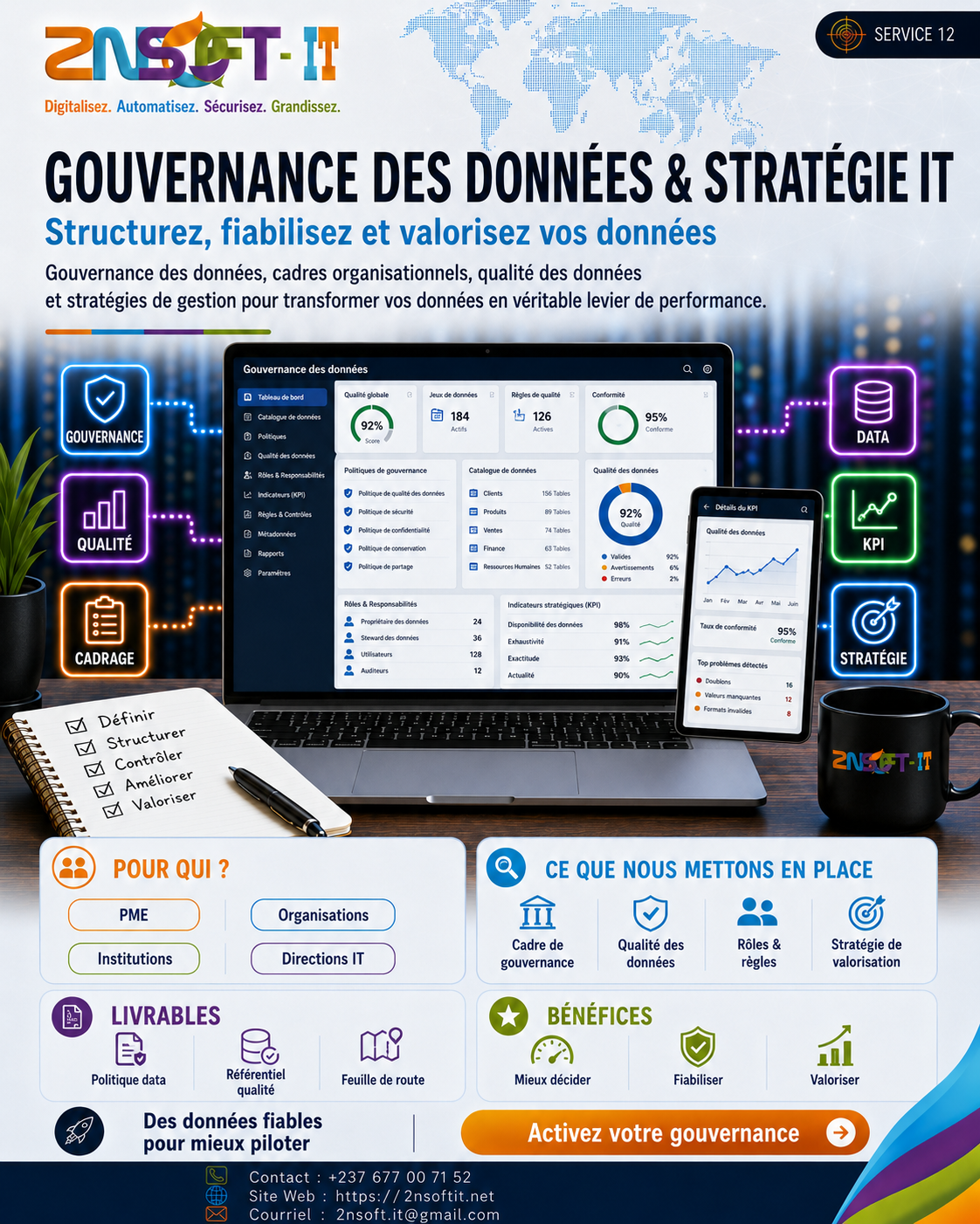 Data gouvernance et stratégie IT 2NSOFT-IT pour fiabiliser valoriser et piloter les données